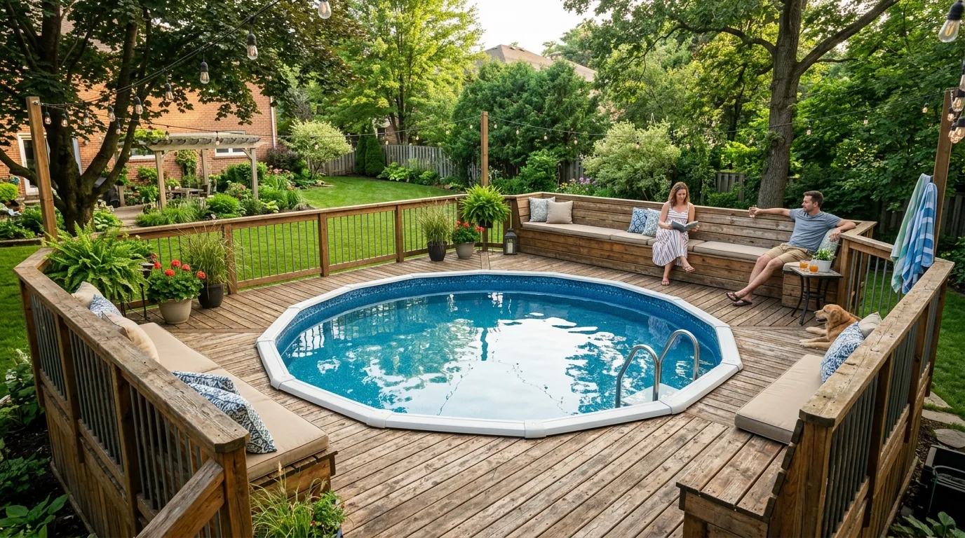 11 Pallet Deck for Above Ground Pool Ideas